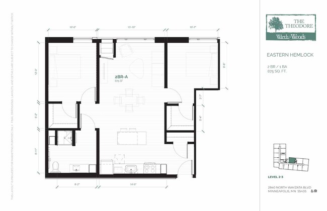 Floorplan - The Theodore Apartments 55+