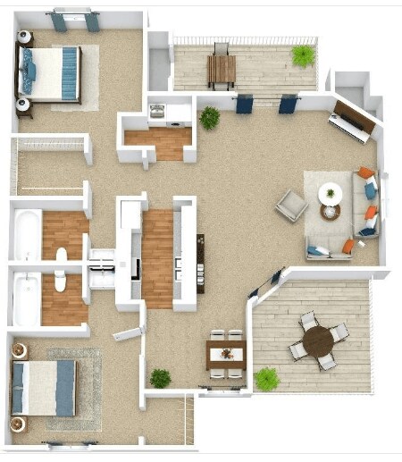 Floorplan - Villas at Chase Oaks Apartment Homes (OLD)