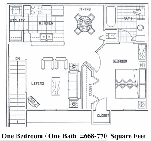 1BR/1BA - Huntington Falls Apartments