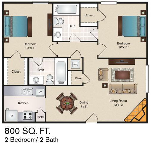 Floorplan - Azure Apartments