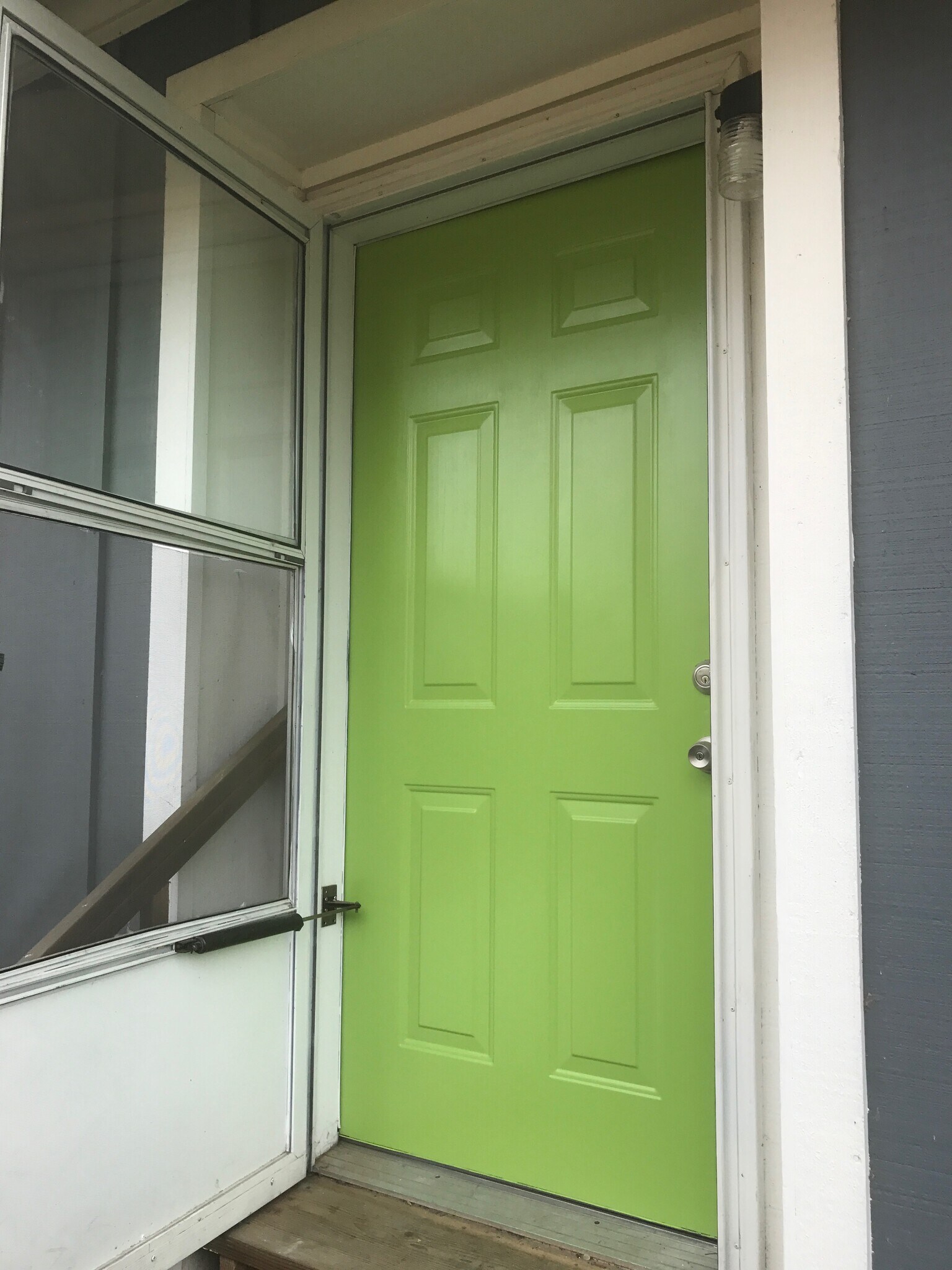 Front door. - 8038 N Wayland Ave