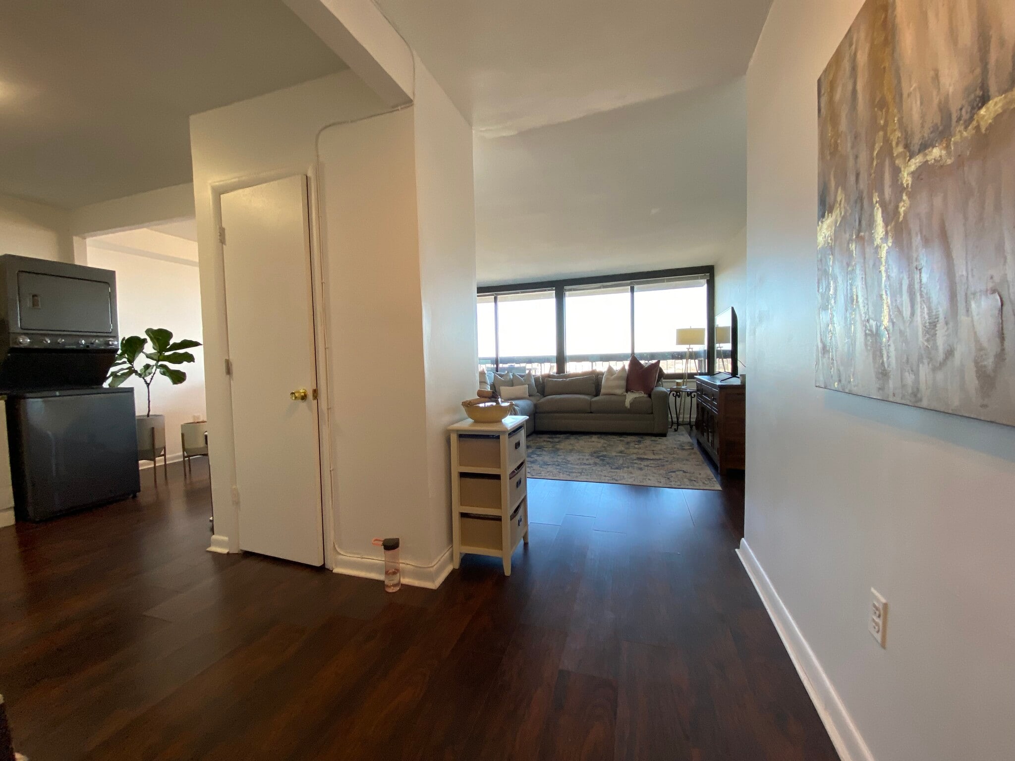 Hall-living room - 3701 S George Mason Dr