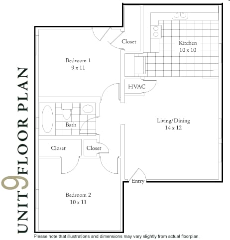 2BR/1BA - Bulluck Terrace