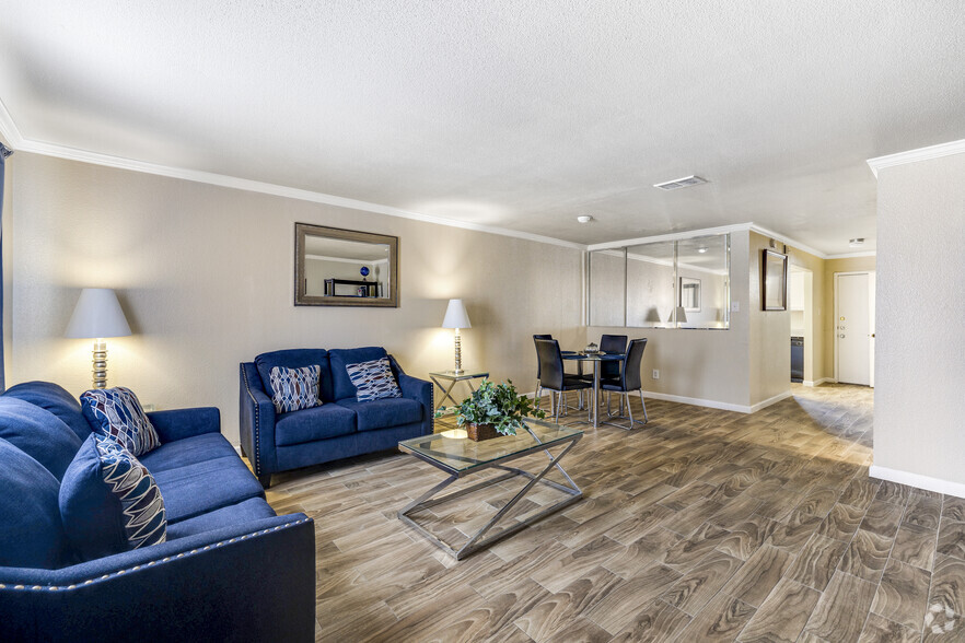 2BR, 2.5BA - 1,212SF - Living/Dining Room - 7979 Westheimer Apartments