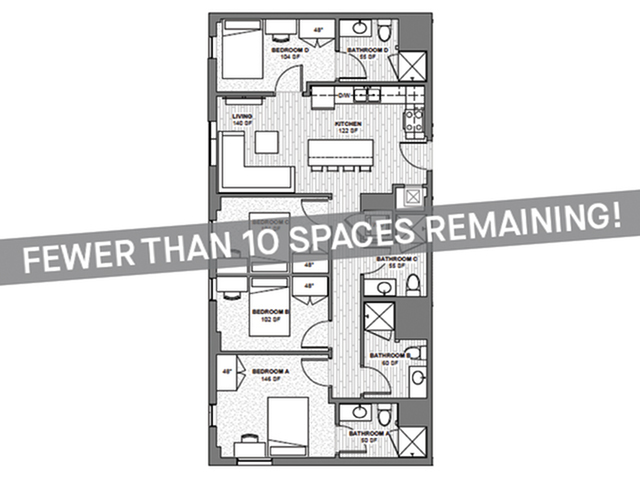 4x4 C - Fewer than 10 Spaces Remaining! - Student | Rise at State College