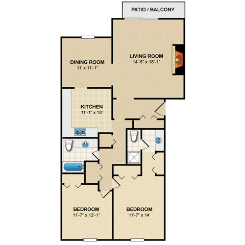 Floorplan - Louisburg Square Apartments & Townhomes