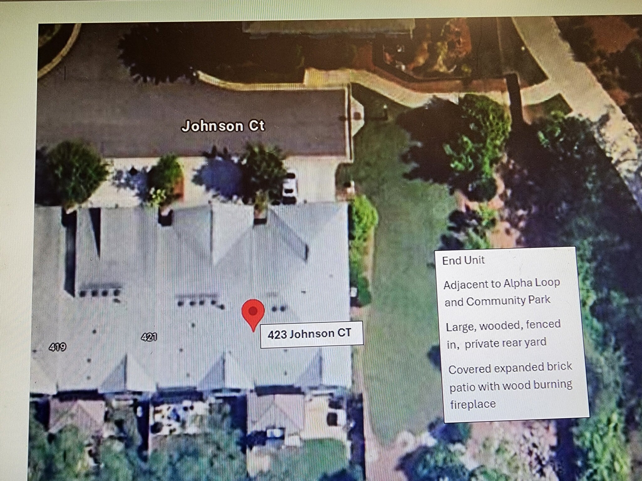 Adjacent to Alpha Loop with gated pedestrian access - 423 Johnson Ct