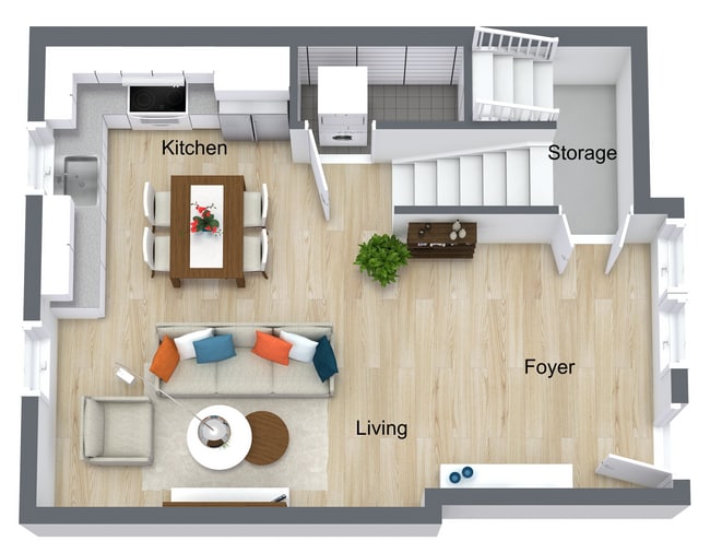 Floorplan - The Evelyn Townhomes: Luxe Living in the Heart of North Park’s Trendy Vibe