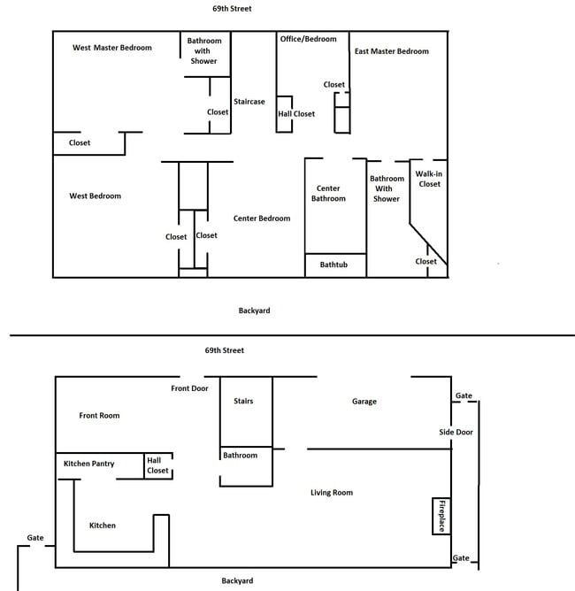 House Diagram (not to scale) - 15815 NE 69th St