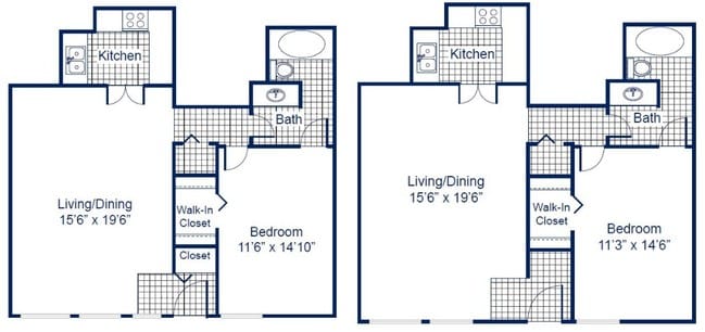 A3 - 1x1 Large sq ft 687-687 - Briarwood Hills