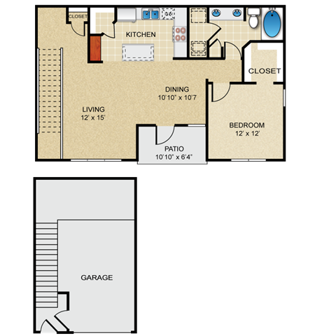 Floorplan - Deer Creek Apartment Homes