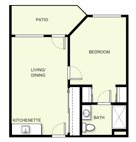 1BR/1BA - The Fairmont Independent Senior Living