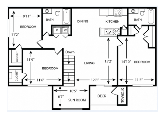 Floorplan - Arboretum Place Apartments