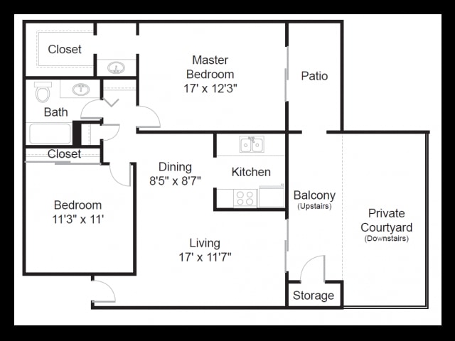 2BR/1BA - Brookwood