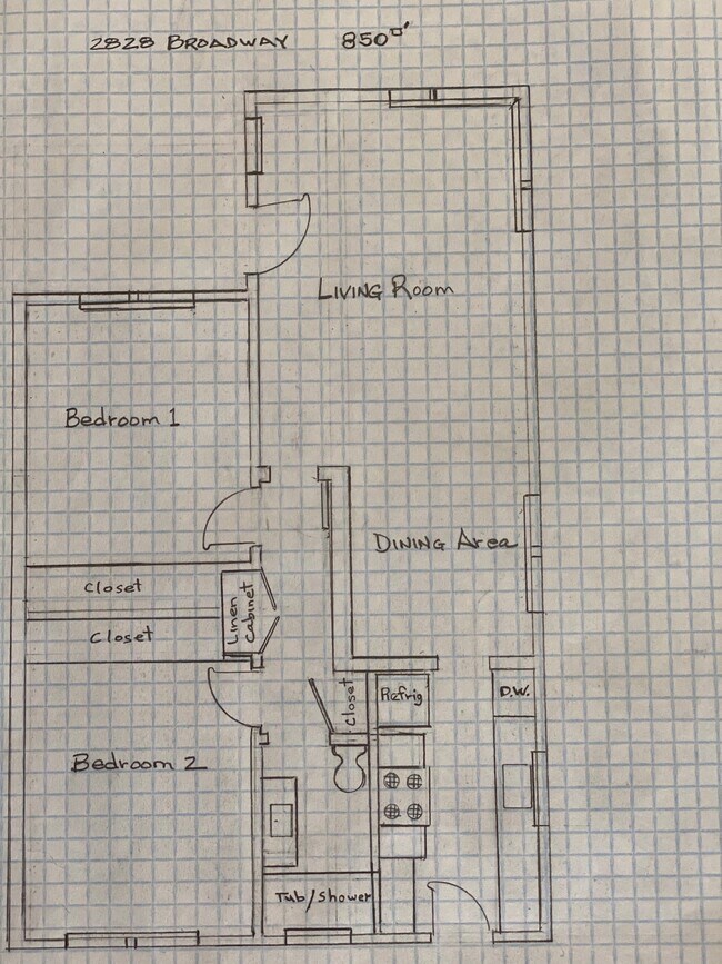 Floor Plan - 2828 E Broadway