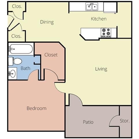 1BR/1BA - Pine Tree Apartments