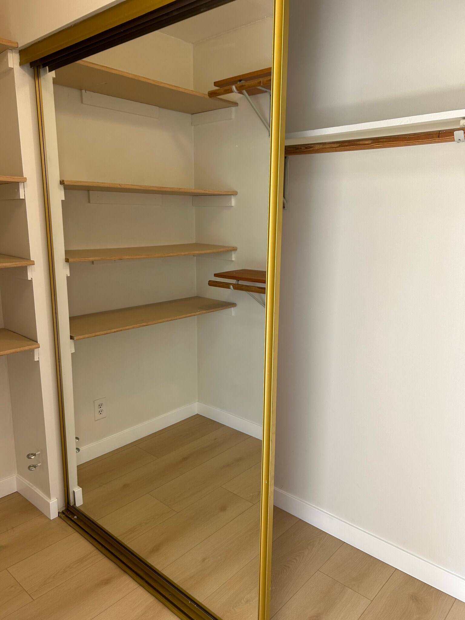 Walk in closet has mirror door inside - 10760 Russett Ave