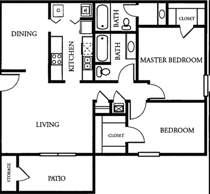 2BR/2BA - Cambridge Apartments