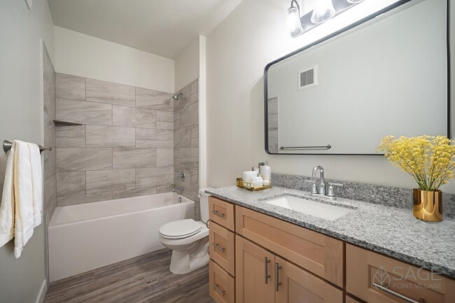 Sage Point Village Apartments - Staged Photo of Bathroom - Sage Point Village