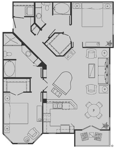 Floorplan - Tuscany Court Apartments