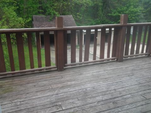 Back deck looking to back yard - 423 Braddock Rd