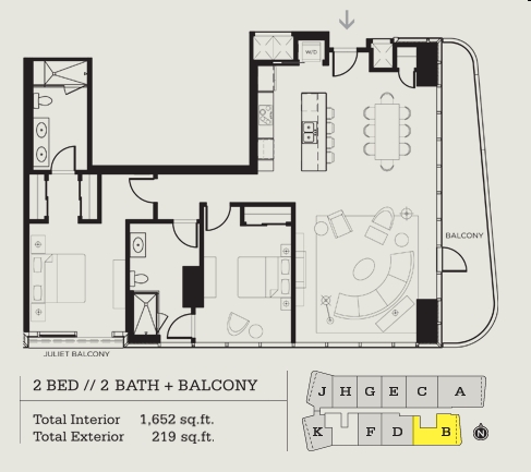 2BR/2BA - The Martin