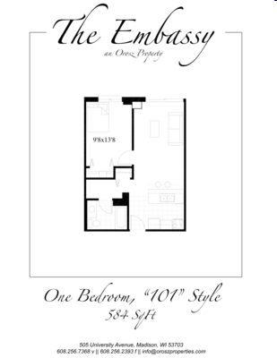 1BR/1BA - The Embassy