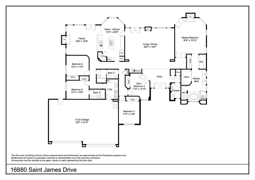 Floor Plan - 16880 Saint James Dr