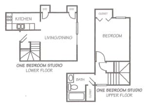 One Bedroom - Woods of Haltom Townhomes
