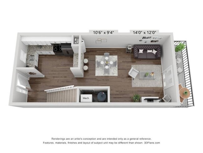 Floorplan - Wesley Place Apartments