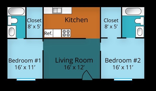 2BR/2BA - The Sophie