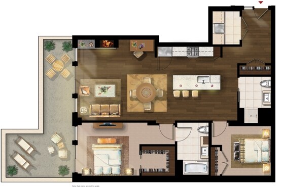 2BR/2BA - The Walnut