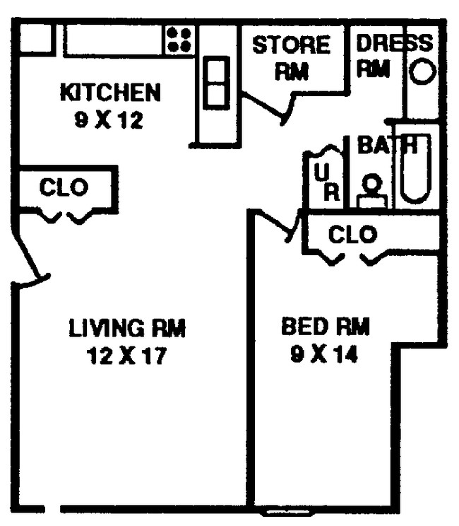 1BR/1BA - Quail Creek Apts.