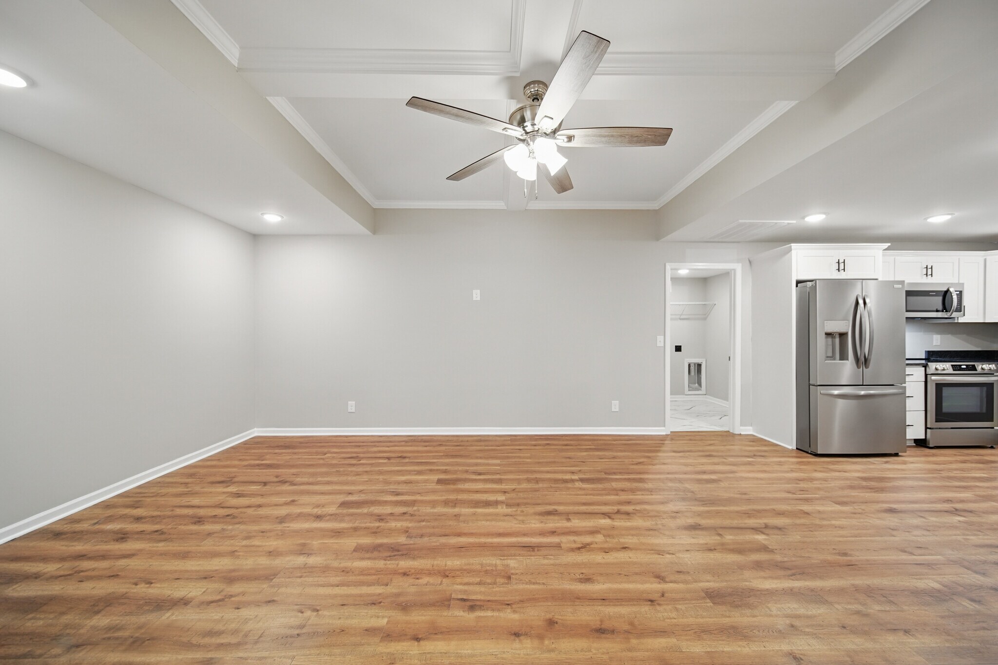 Open living room kitchen area - 216 Legion Dr