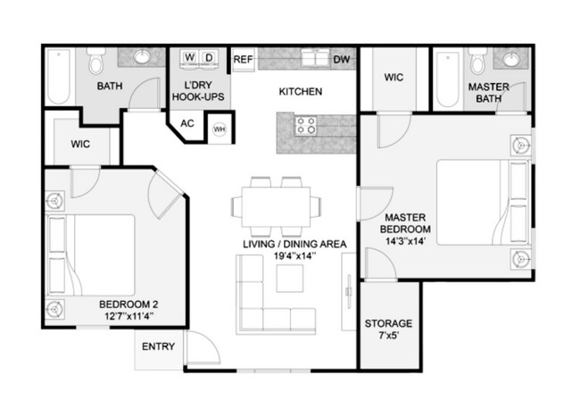 Floorplan - The Landings at Tiger Lily