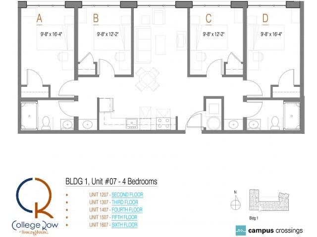 4 Bedroom - Campus Crossings at College Row