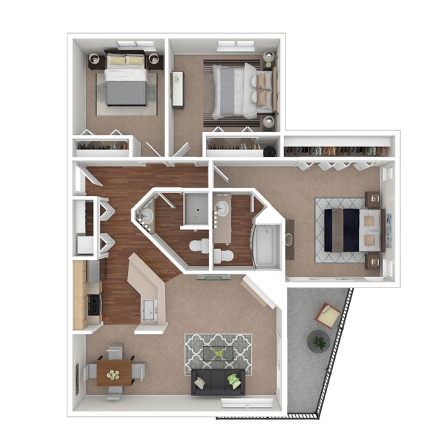 Floorplan - Sunset Summit Apartments