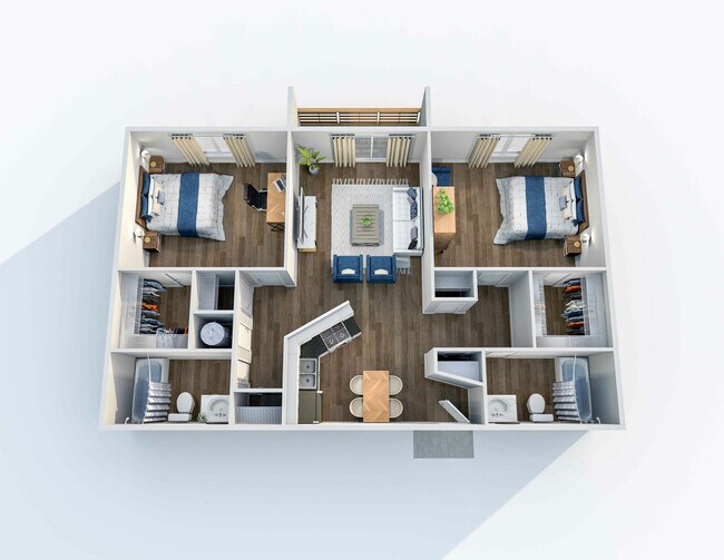 Explore this beautifully designed floor plan offering modern comfort and style. - The MARQ at 1600
