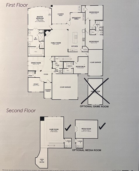 Floorplan (but reversed with garages on left) - 429 Pink Granite Blvd