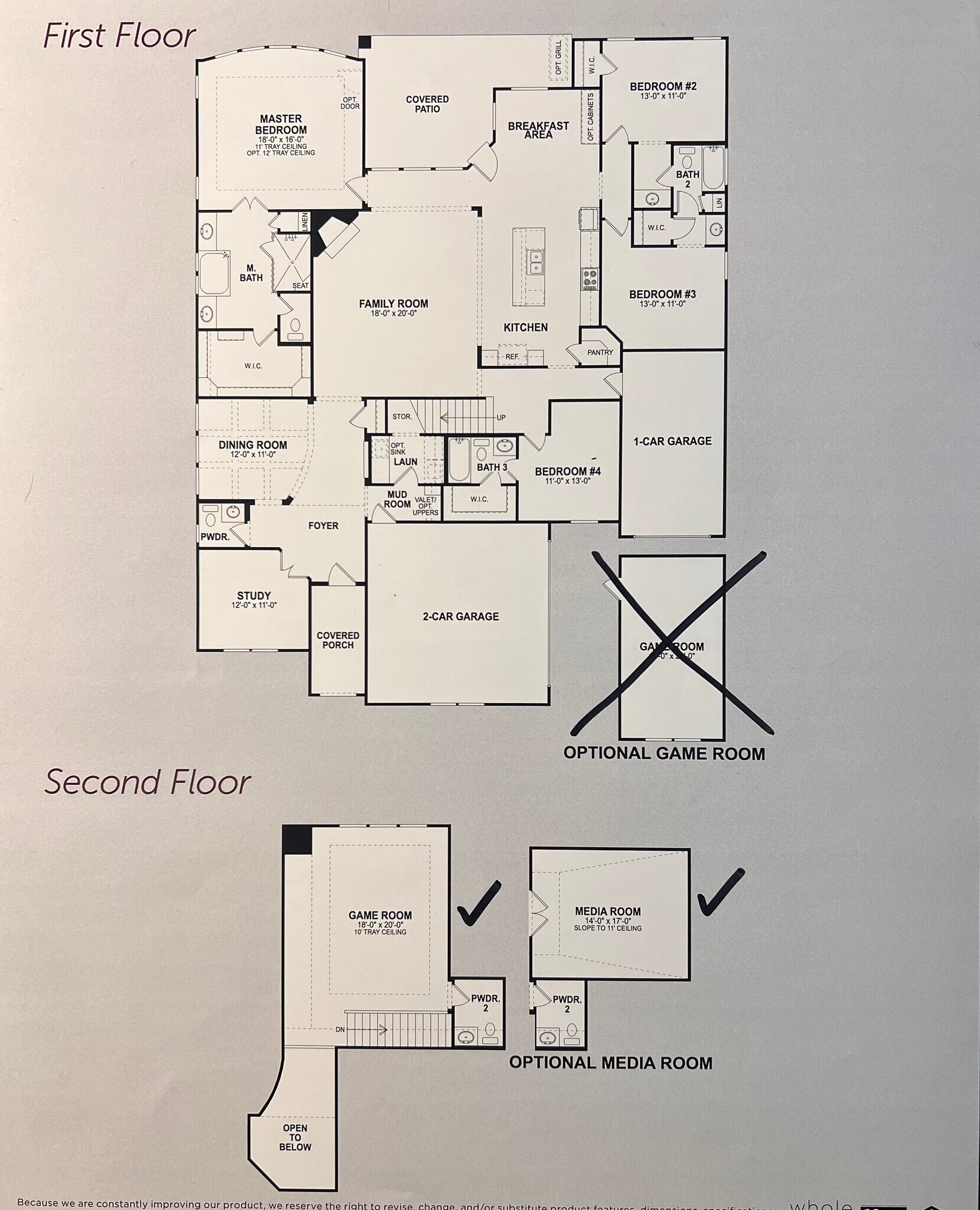 Floorplan (but reversed with garages on left) - 429 Pink Granite Blvd