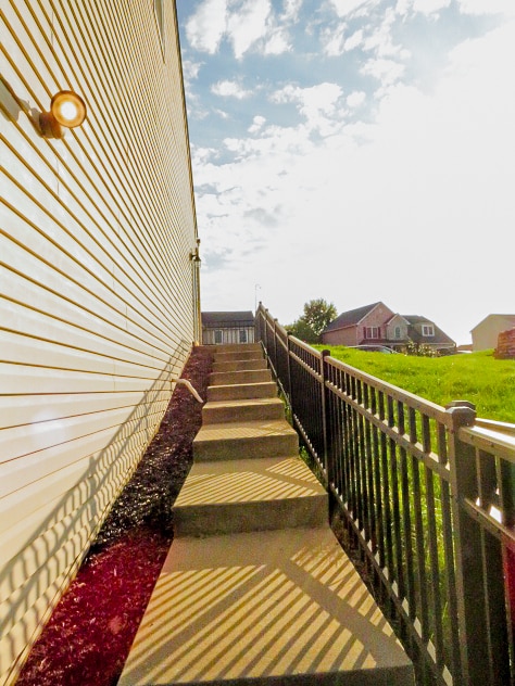 Stairs down to apartment - 365 Lynne Dr