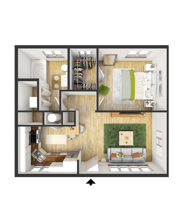 3D Floor Plan - River Ridge Place