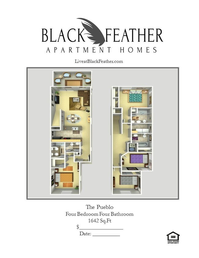 Floorplan - Black Feather Apartment Homes