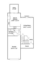 Downstairs floor plan - 315 Windwood Ct