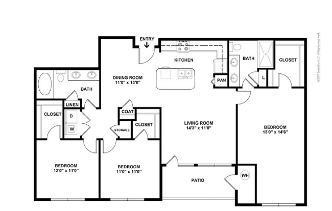 Boulder Creek, 3 bed x 2 bath, 1462 sq. ft. - Cortland Broomfield