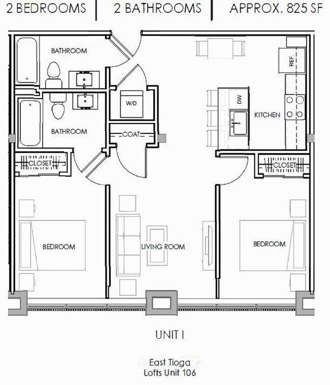 Floorplan - East Tioga Lofts