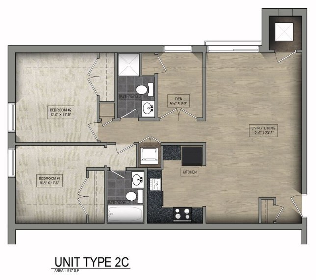 Floorplan - Parkway Overlook Apartments