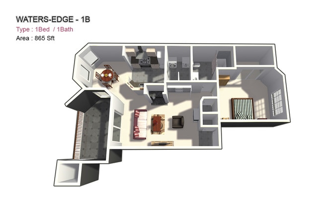 One Bed / One Bath - Waters Edge