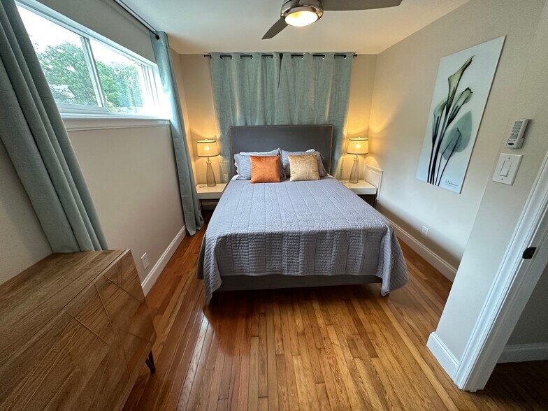 Rear bedroom - queen bed shown - 603 Maplewood Ave