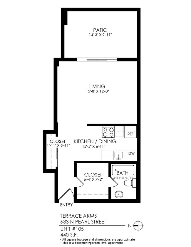 Floorplan - Terrace Arms Apartments